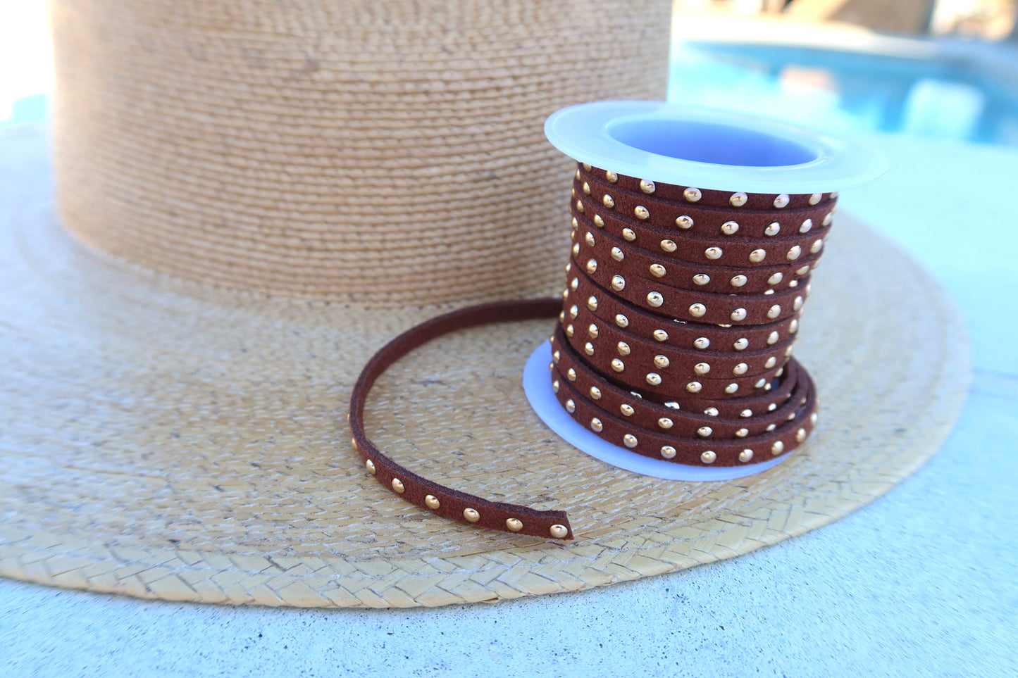 Brown Studded Leather